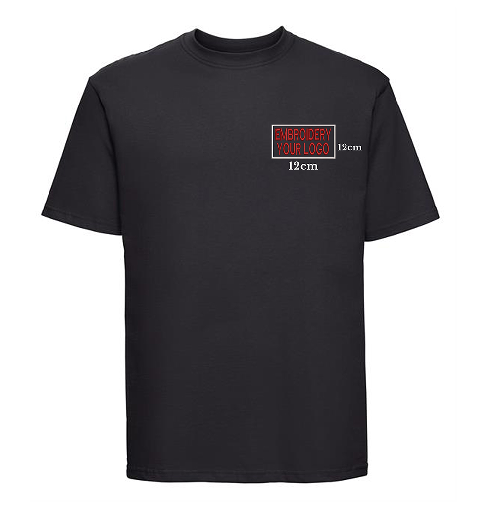 Embroidery T-Shirt - Front & Back Chest small print