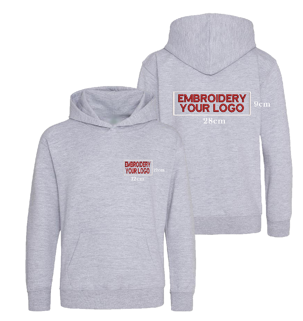Embroidery Hoodie - Front & Back Chest small print