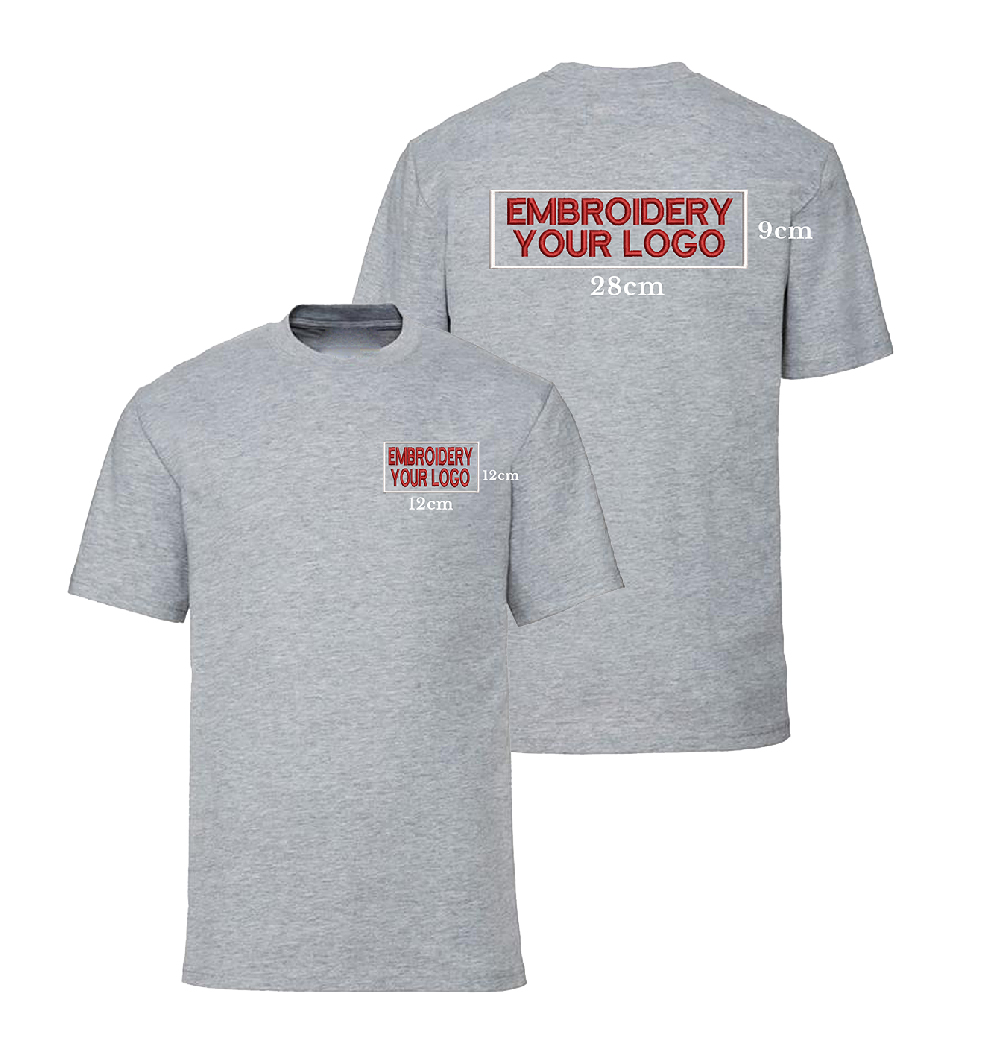Embroidery T-Shirt - Front & Back Chest small print