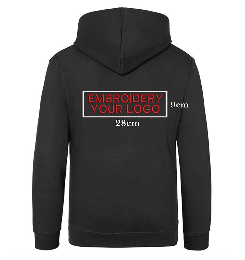 Embroidery Hoodie Back Shoulder print