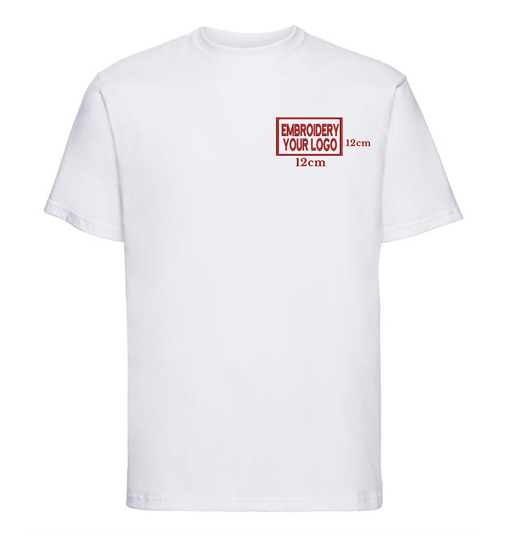 Embroidery T-Shirt - Front & Back Chest small print