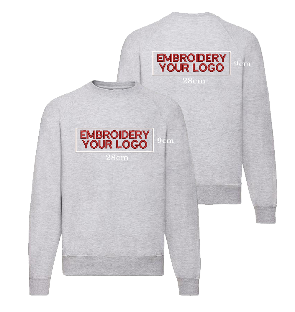Embroidery Sweatshirt - Front & Back full size