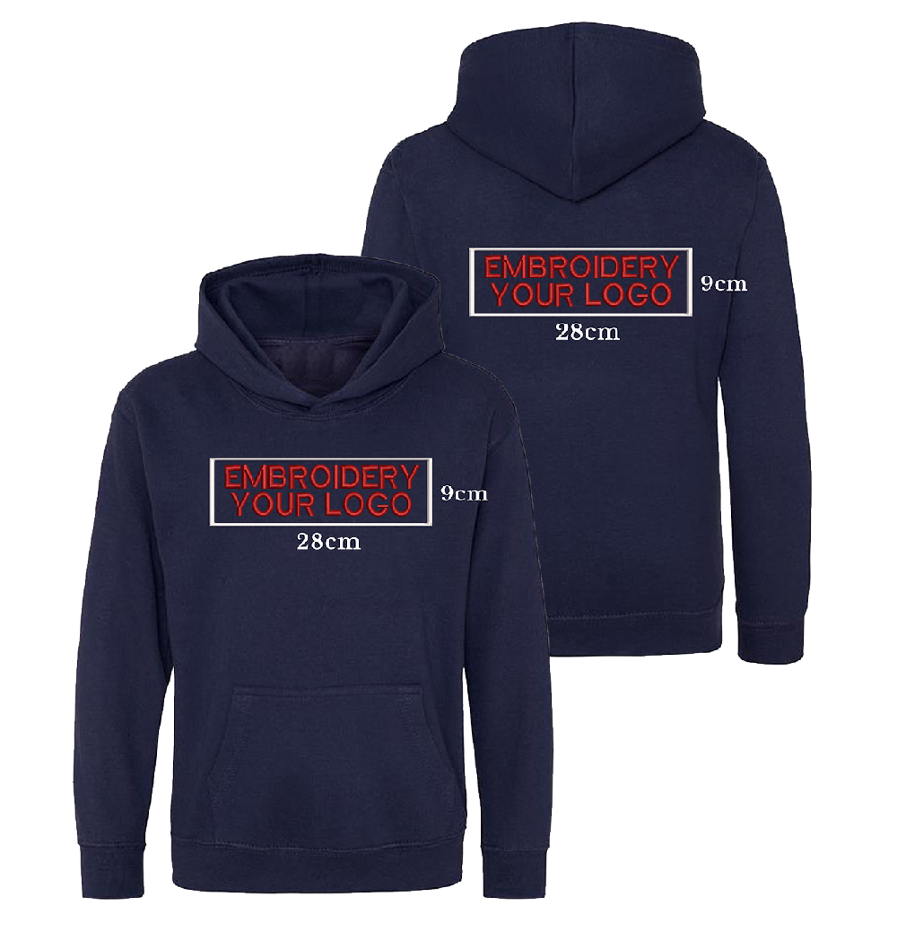 Embroidery Hoodie - Front & Back full size
